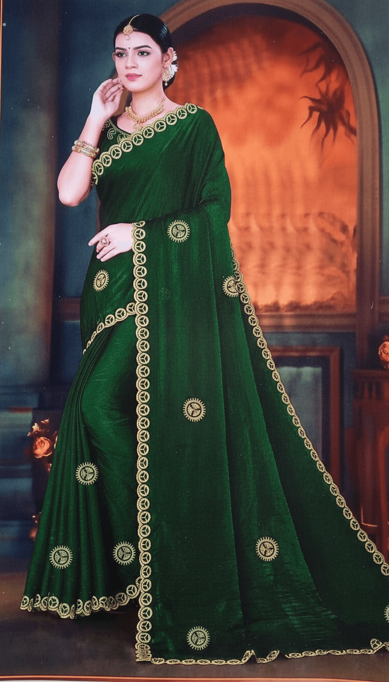 Regal Embroidered Saree Collection with Designer Blouse – Multiple Vibrant Colors