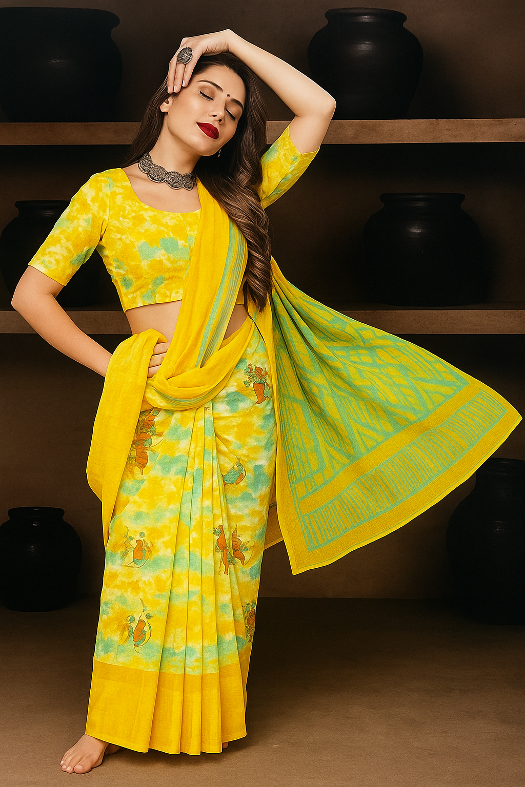 Tie-Dye Printed Sarees - Sunita Style & Grace