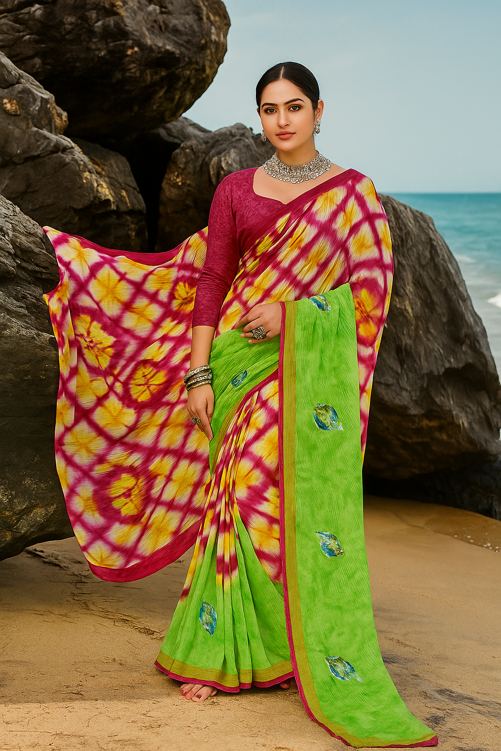 Tie-Dye Printed Saree - Sunita Style & Grace