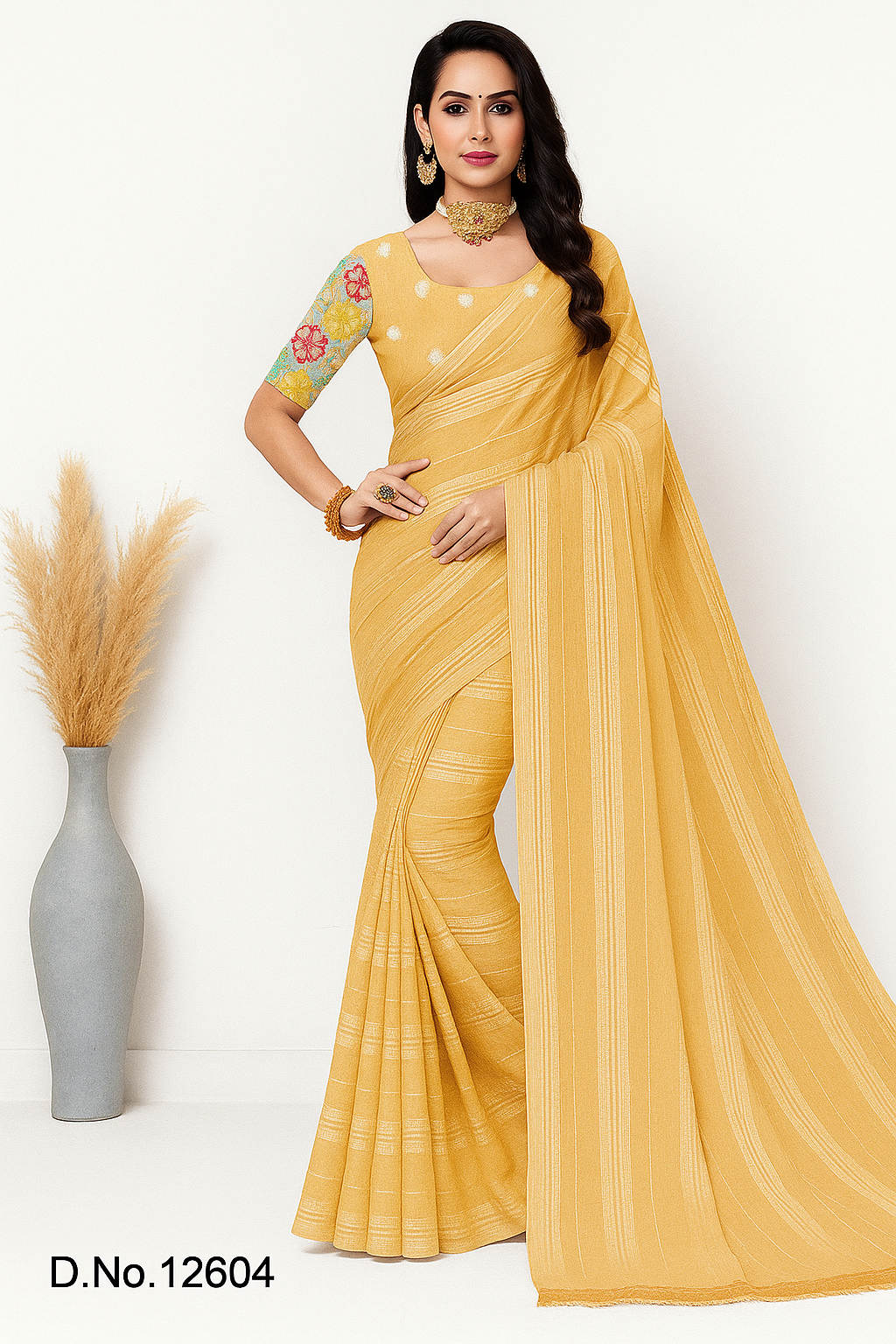Floral Threadwork Saree - Sunita Style & Grace