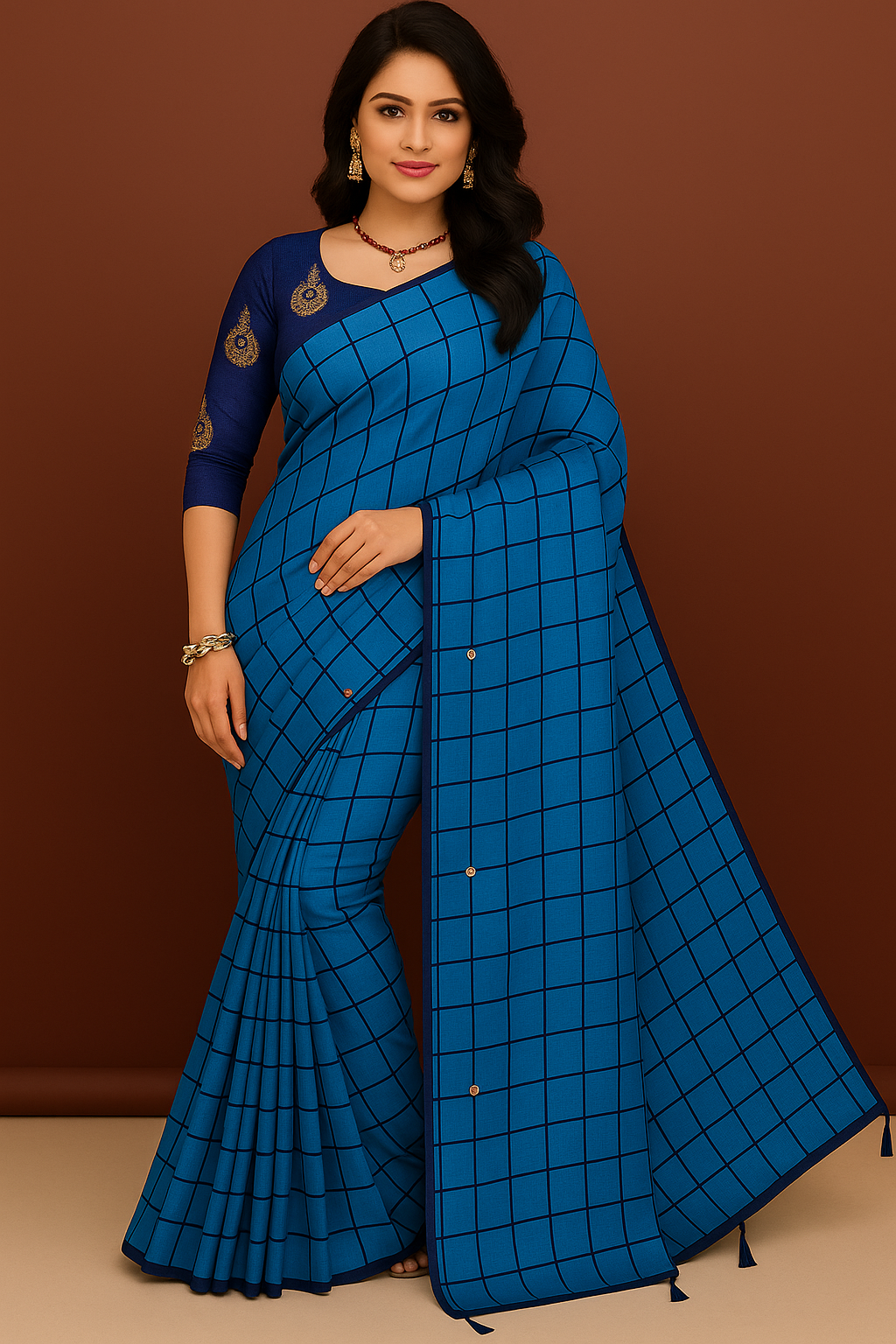 Blue Saree - Sunita Style & Grace