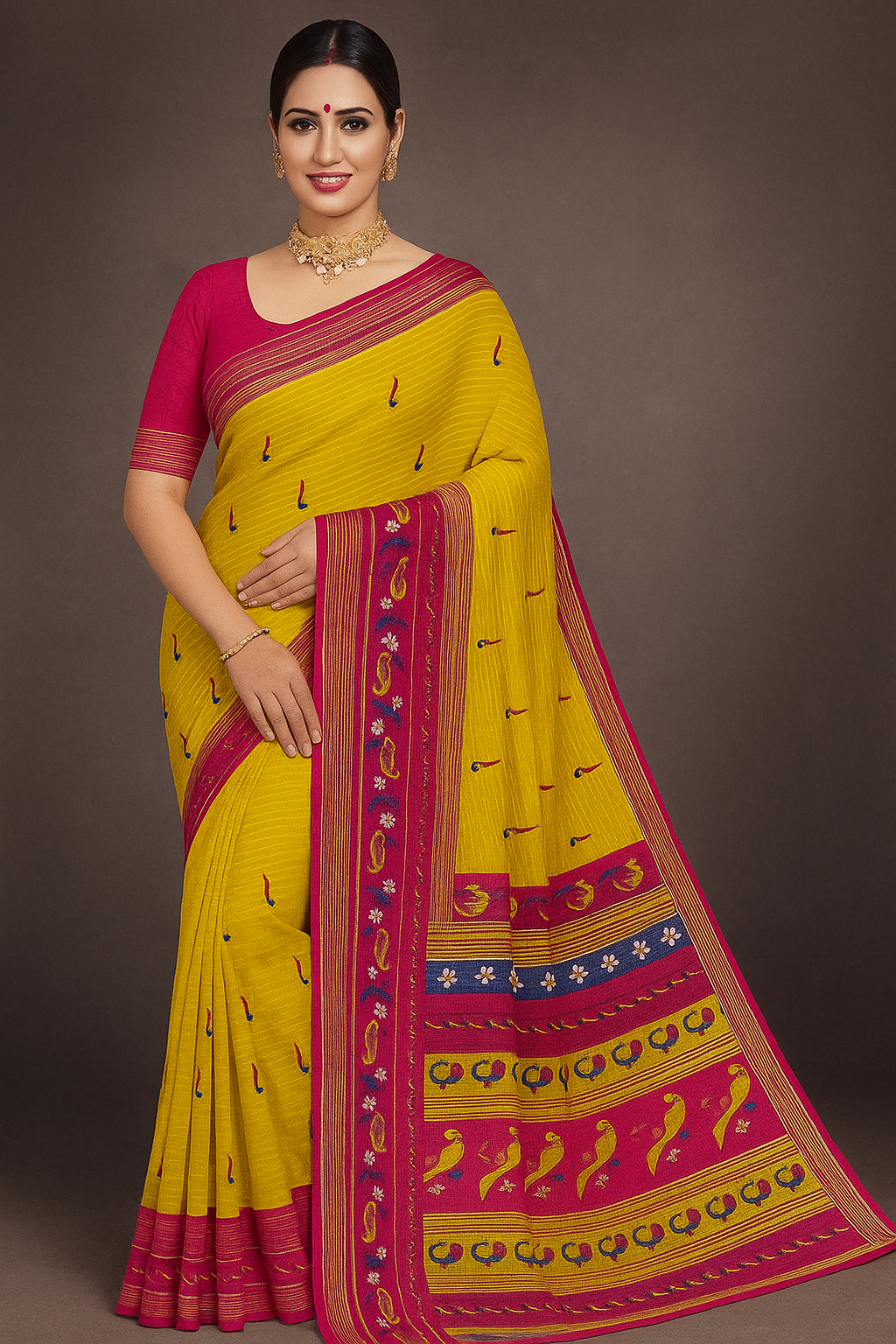 Mix Cotton Saree - Sunita Style & Grace
