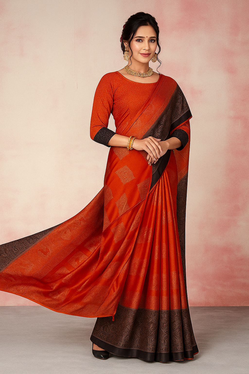 Peacock and Floral motifs Saree - Sunita Style & Grace