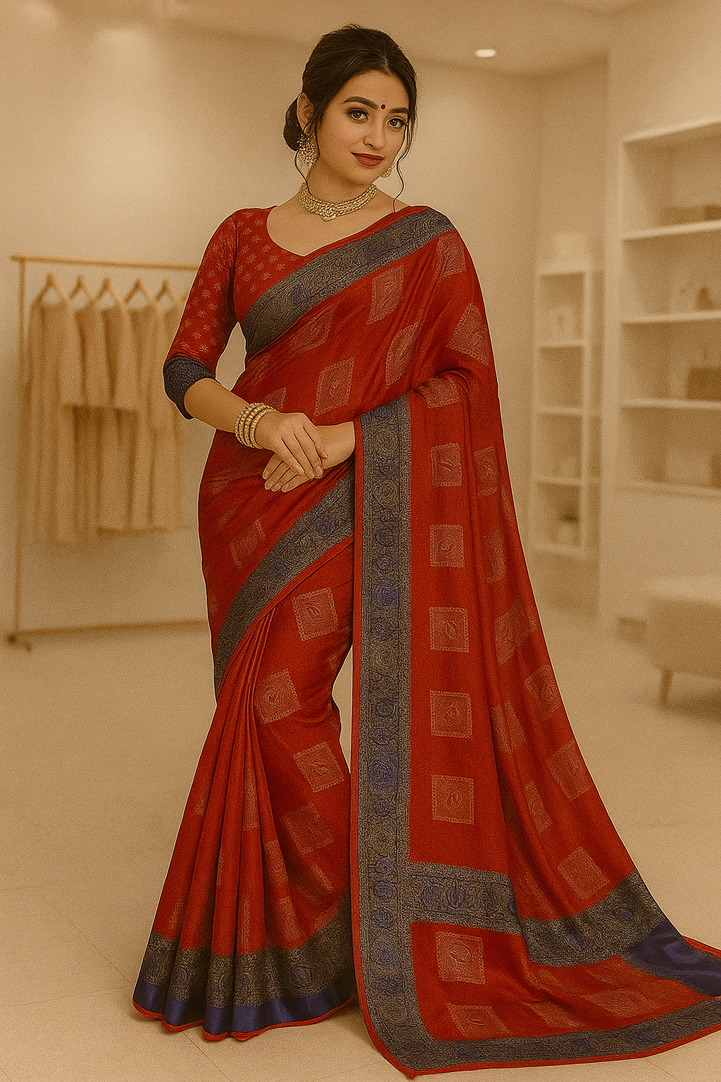 Peacock and Floral motifs Saree - Sunita Style & Grace