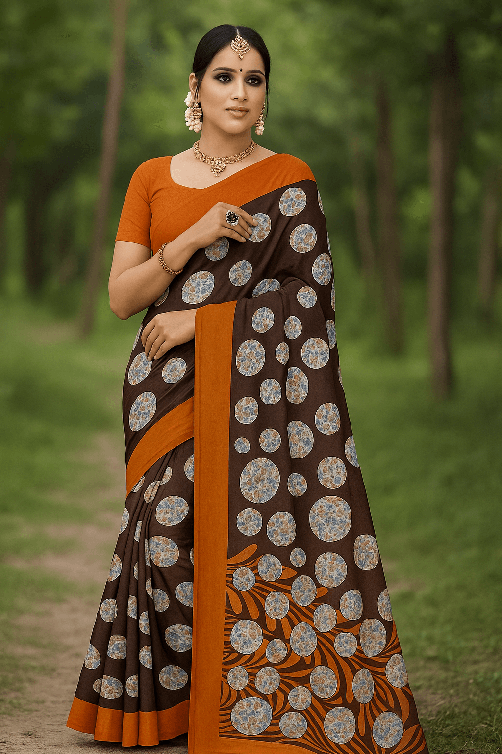 Circular Patterns Saree