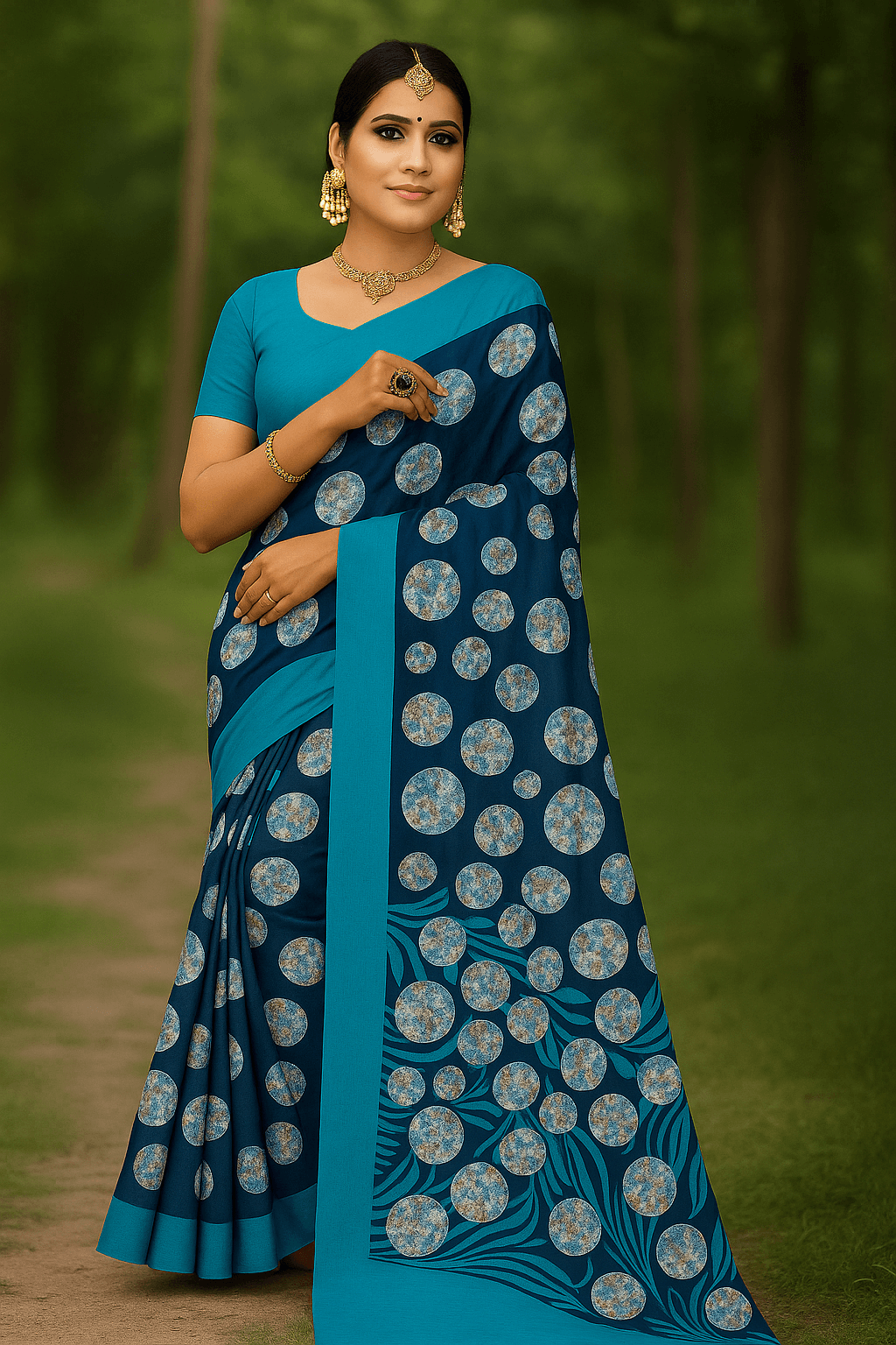 Circular Patterns Saree
