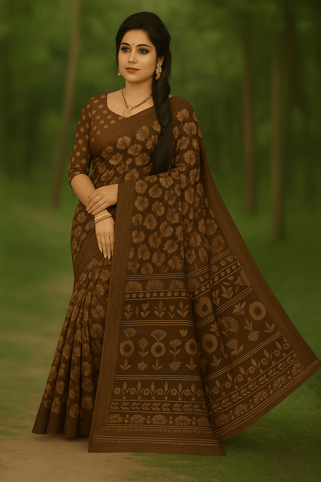 Floral Woven Saree