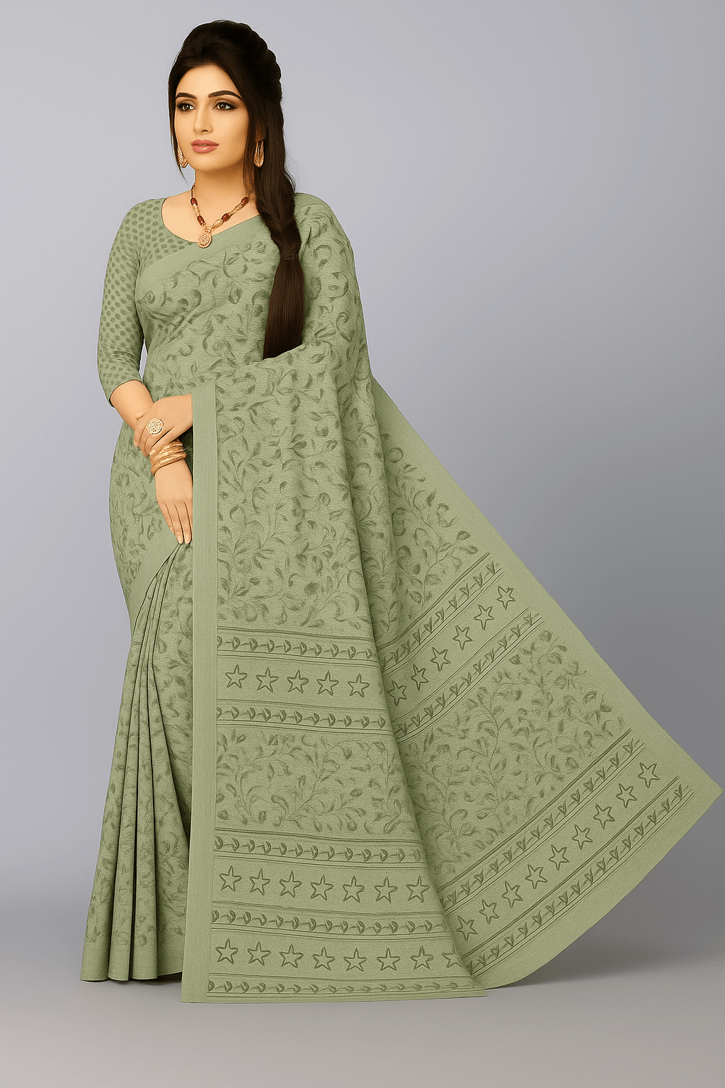 Soft woven blend Saree