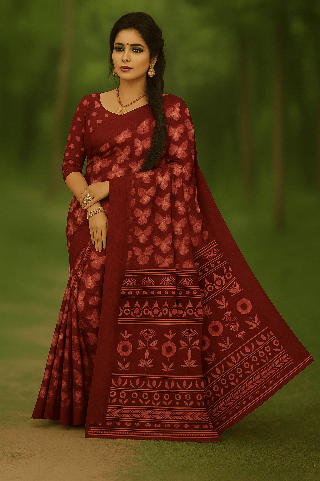 Floral Woven Saree