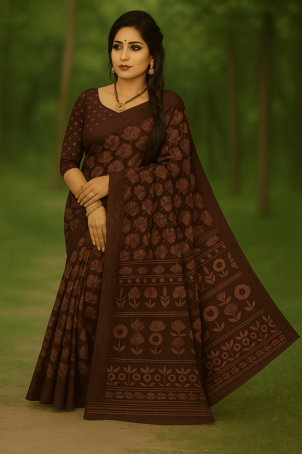 Floral Woven Saree