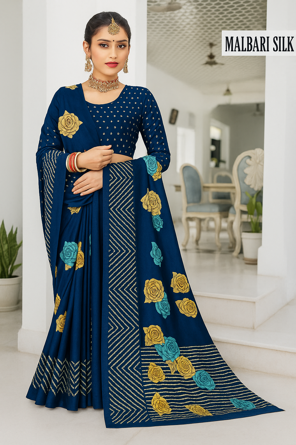 Malbari silk saree - Sunita Style & Grace