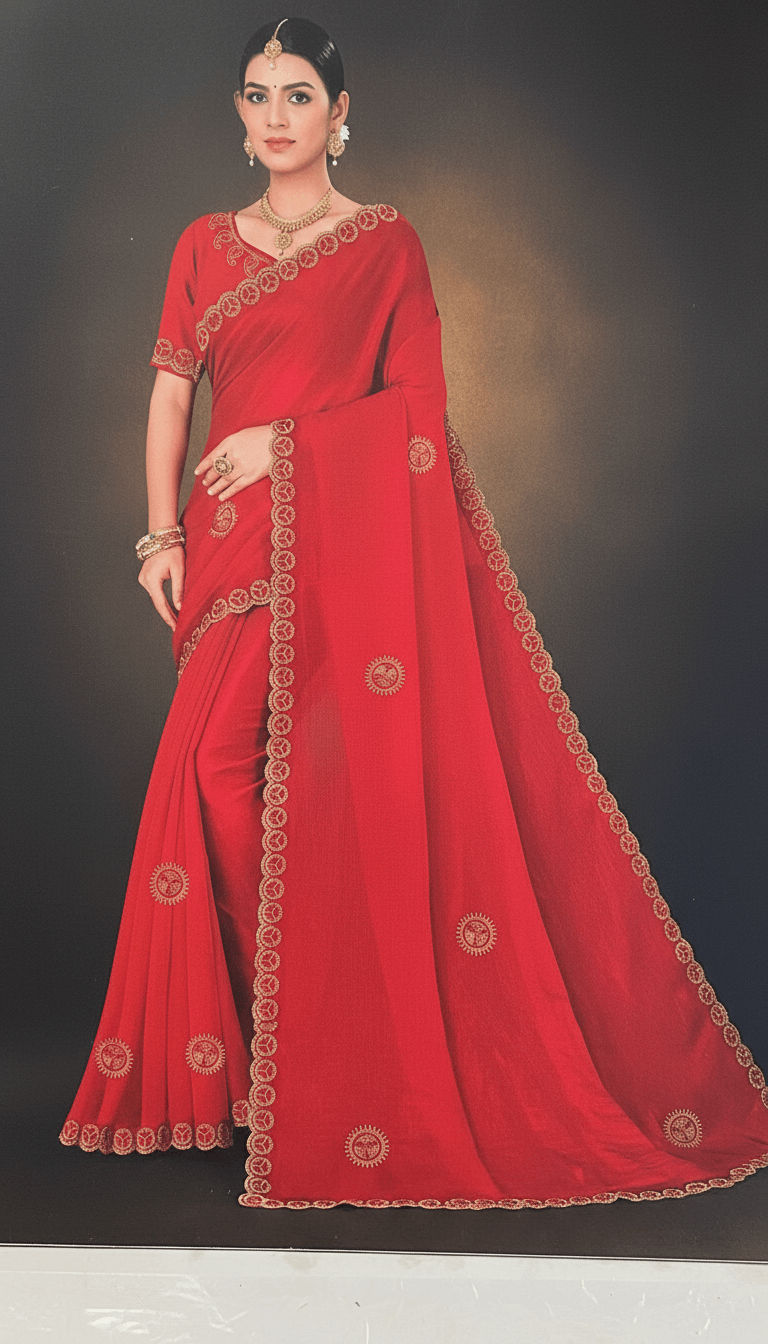 Regal Embroidered Saree Collection with Designer Blouse – Multiple Vibrant Colors