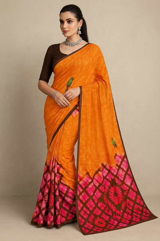 Tie-Dye Printed Saree - Sunita Style & Grace
