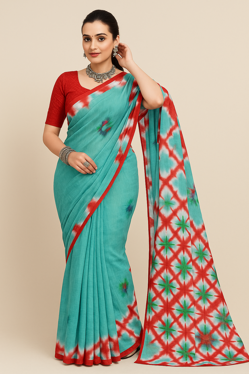 Tie-Dye Printed Saree - Sunita Style & Grace