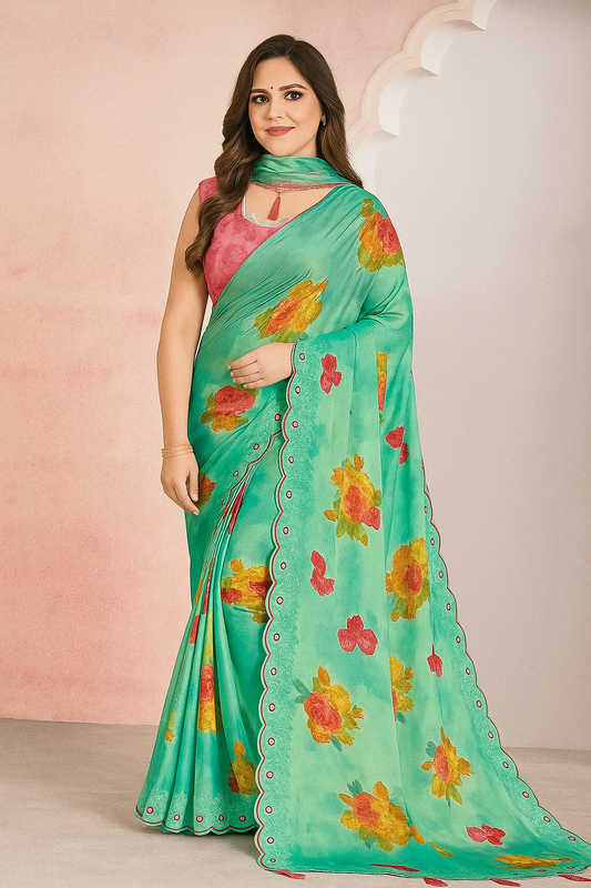 Floral Printed Sarees - Sunita Style & Grace