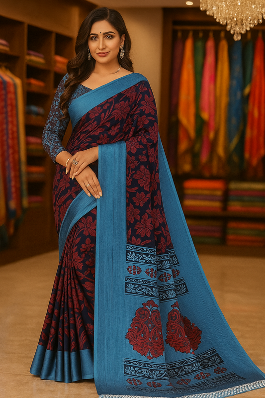 Floral Printed Saree - Sunita Style & Grace