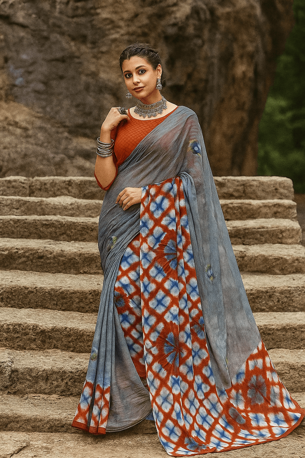 Tie-Dye Printed Saree